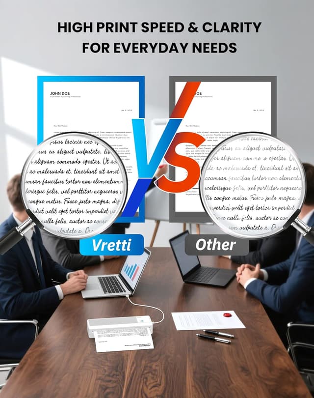 Detalle de Vretti P83 Portable Inkless Thermal Printer (A4) for Android & iOS via Bluetooth