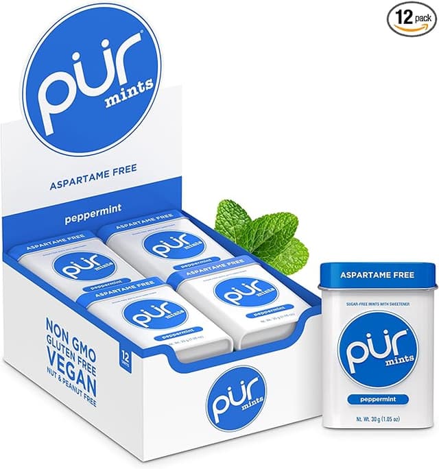 Imagen de PUR Mentas Veganas Sin Azúcar 🍃 Paquete de 12 en OfertitasTOP