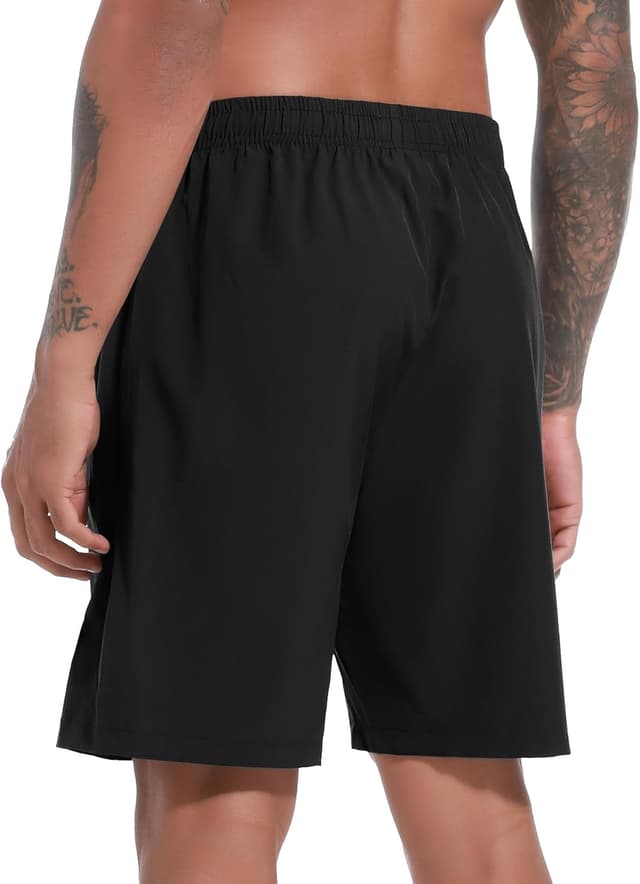 Detalle de SIHOHAN men’s gym shorts (7 inch) with quick-dry fabric and zip pockets