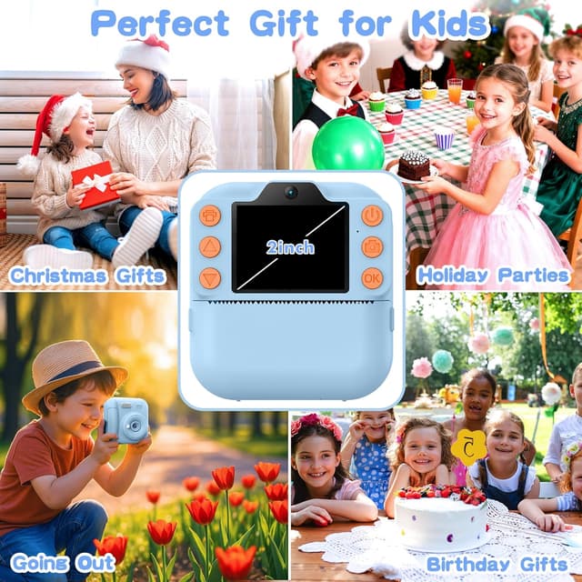 Thumbnail 4 de Coxlame Kids Instant Print Camera 1300mAh