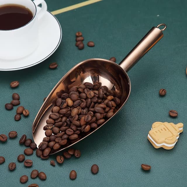 Detalle de Kupfer-Eisportionierer aus Premium-Edelstahl – kompakter Mode-/Keksportionierer, spülmaschinenfest