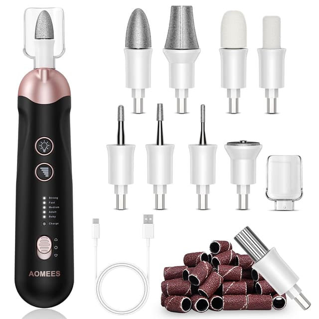 Detalle de AOMEES Elektrische Nagelfräser Set 9 Aufsätze