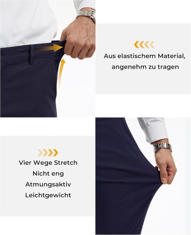 Detalle 2 de YYIDATON Herren-Chino Slim Fit Super Stretch