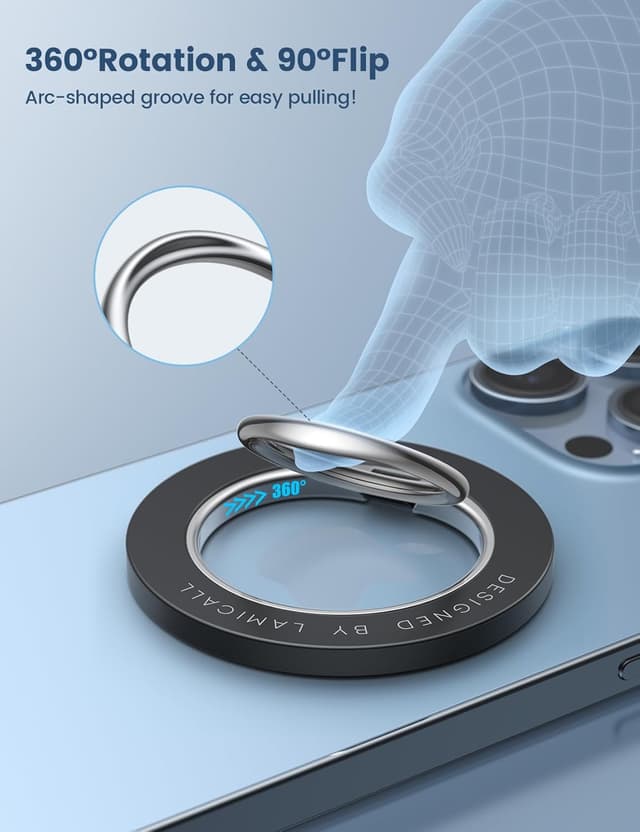 Thumbnail 2 de Lamicall Magnetic Phone Ring Grip MagSafe 360°
