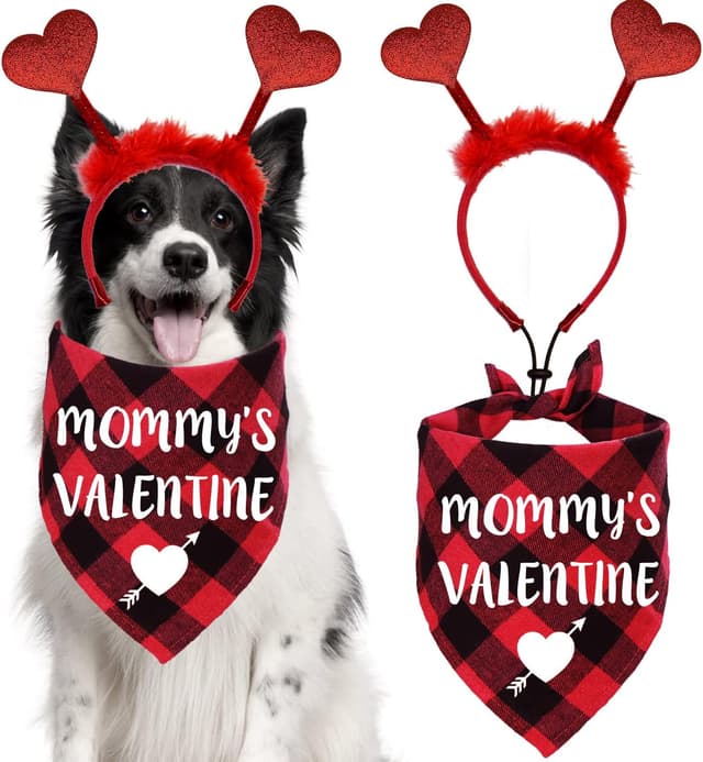 Imagen de STMK Valentine’s Day Dog Bandana 30" 🎀 en OfertitasTOP