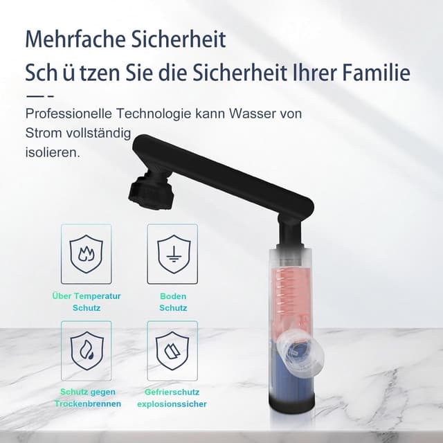 Detalle de Wasserhahn mit Durchlauferhitzer 230 V