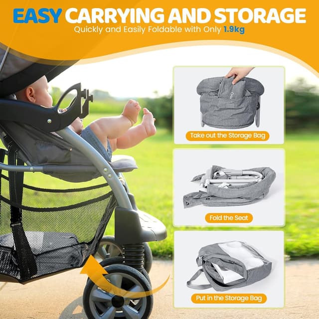 Detalle de Orzbow Asiento Mesa Bebé con Arnés 5 puntos