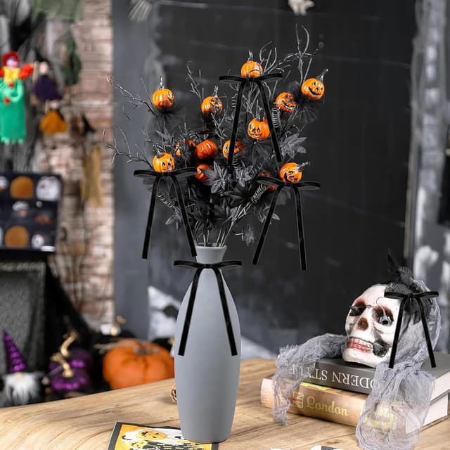 Detalle de 30 Pack Black Velvet Christmas Tree Bows – Vintage-style wreath ribbon bows for indoor or outdoor decorating