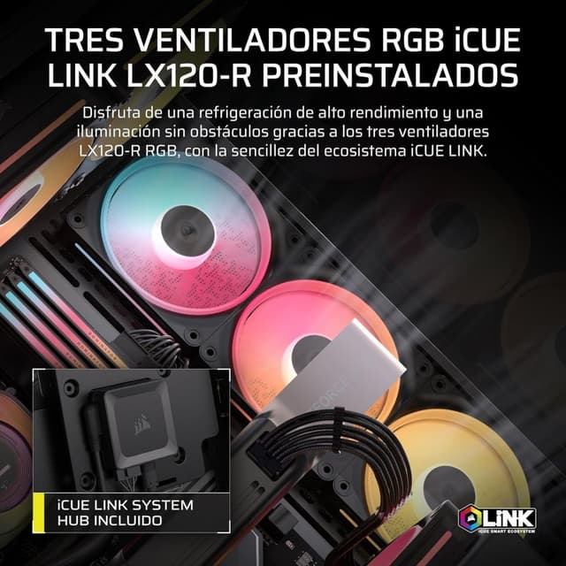 Thumbnail 1 de Corsair 3500X LX-R RGB Vidrio Templado