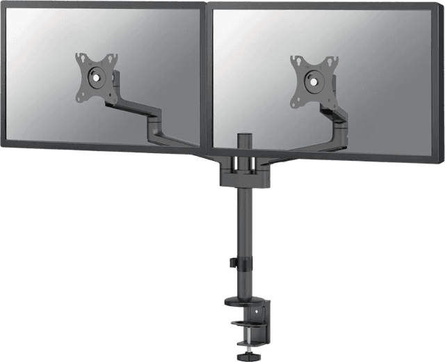 Detalle de Neomounts NEXT Lite DS60-425BL2: platzsparende Dual-Monitorhalterung für 17–27" (schwarz)
