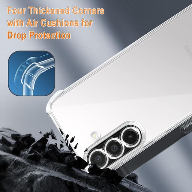 Detalle 2 de XTCASE Coque pour Samsung Galaxy A37 avec cordon tour de cou – étui silicone TPU transparent noir