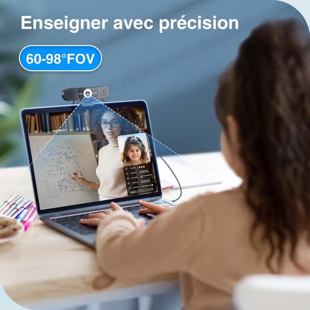 Thumbnail 6 de eMeet Webcam 4K C980 Pro 3-en-1 (grand angle 60°–98°, 4 microphones, 2 haut-parleurs)