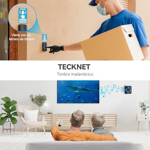 Thumbnail 6 de TECKNET Timbre inalámbrico IP65 400 m