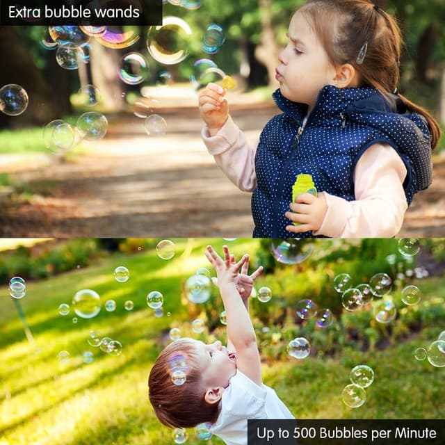 Detalle de EpochAir Bubble Machine Frog Shape with 2 Mini Solution Bottles