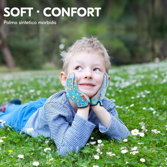 Detalle de Vgo... guanti bambini da giardinaggio e lavoro leggero (MF7362), 1 paio