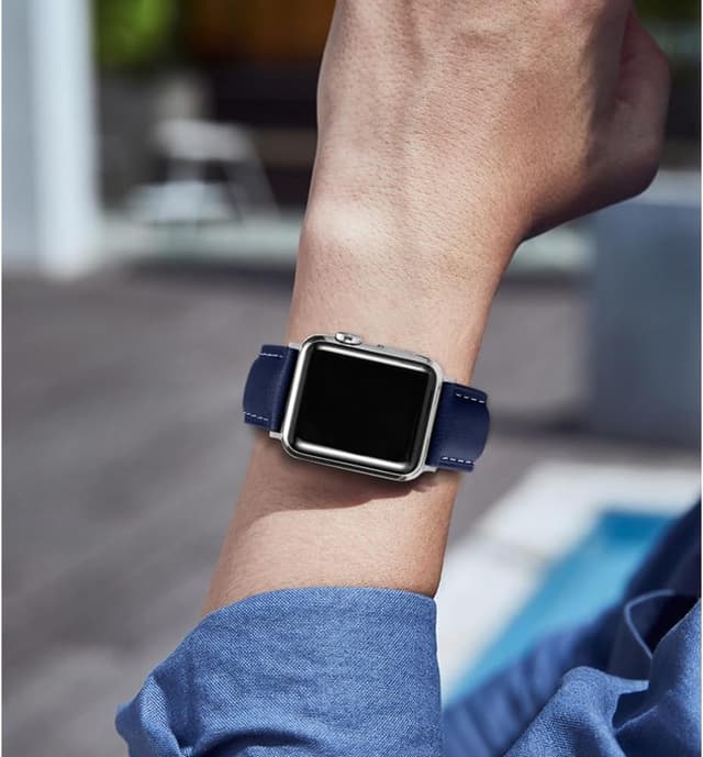 Thumbnail 6 de BYISYUE 22mm leather watch strap