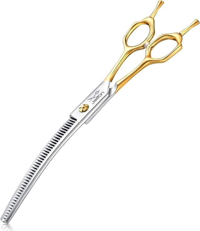 Imagen de JASON 7.5 pulgadas tijeras curvadas 43 dientes en OfertitasTOP
