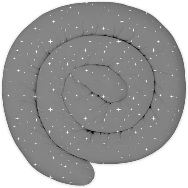 Detalle de Totsy Baby XXL Bettschlange „Galaxie“ 400 cm – Bettkissen/Stillkissen & Bettkantenschutz, Oeko-Tex zertifiziert