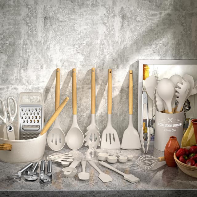 Thumbnail 2 de Umite Chef 34-piece silicone kitchen utensils set