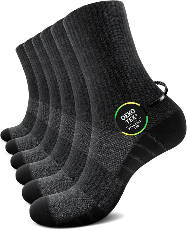 Thumbnail 6 de TUUHAW 6 Pairs Cotton Sports Socks (Womens) – Breathable Crew Socks for Running, Hiking & Gym