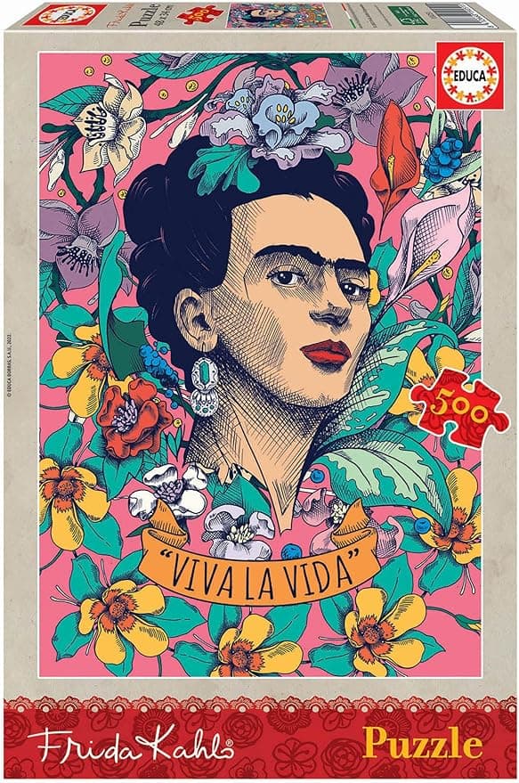 Imagen de Educa Puzzle 500 Piezas Viva la Vida de Frida Kahlo 🎨 Incluye Pegamento en OfertitasTOP