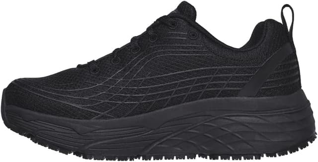 Detalle de Skechers Max Cushioning Elite SR BasketFemme : baskets à lacets rembourrées et antidérapantes pour un usage au quotidien