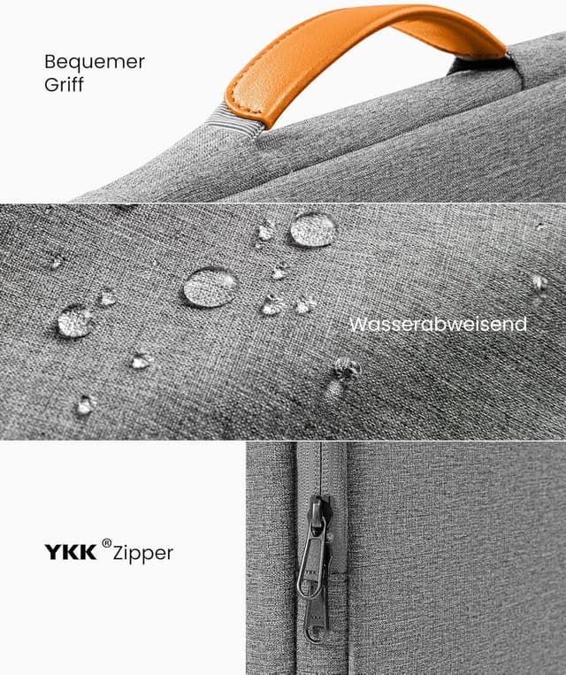 Detalle de tomtoc Laptoptasche für 14" (kompatibel u. a. mit MacBook Pro 14" M-Serie & Surface 7 13,8") mit 360°-Schutz