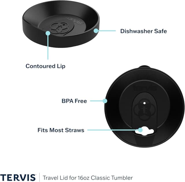 Detalle 2 de Tervis Plaid Bone Double-Walled Insulated Tumbler Travel Cup (16oz) — Made in USA