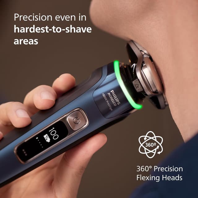 Detalle 2 de Philips Norelco Shaver i9000 Prestige (XP9201/88) Wet & Dry Electric Shaver with SenseIQ