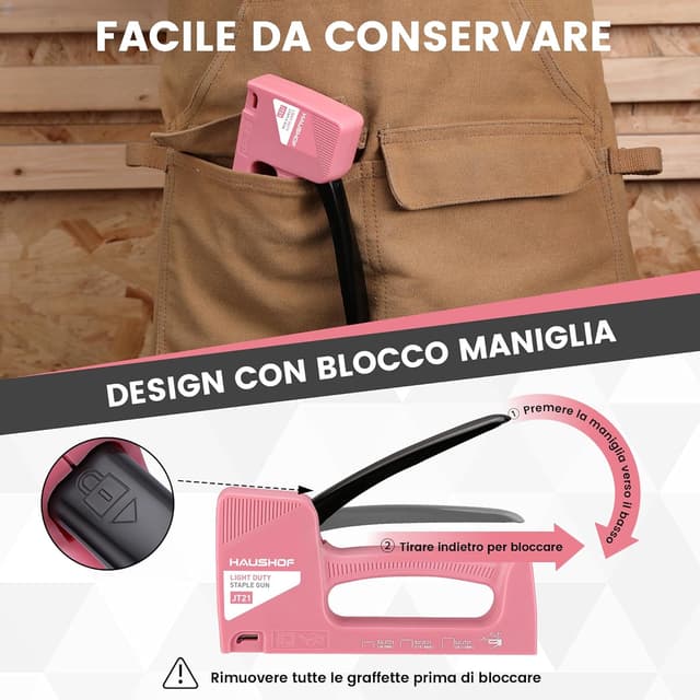 Thumbnail 5 de HAUSHOF Graffatrice Manuale 18 cm 800 graffette