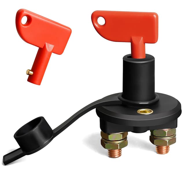 Detalle de Battery Isolator Switch with 2 Keys (12V/24V) – Car/Marine Master Battery Disconnect