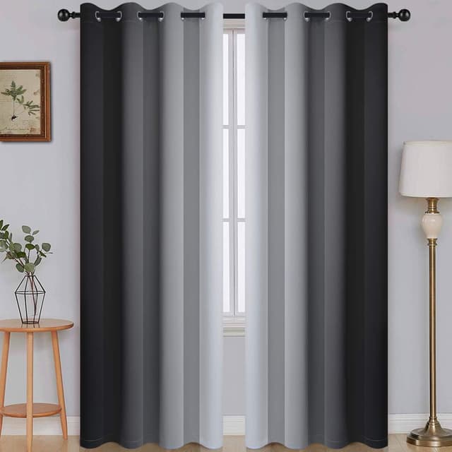 Detalle de SimpleHome Ombre Room Darkening Curtains, 52x84