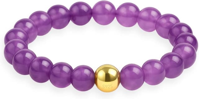 Thumbnail 6 de GD GOOD.designs anello antistress con pietre naturali e perlina placcata oro 18K, misura 54-60