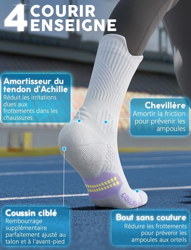 Detalle 2 de Juclise chaussettes bambou Coolmax, 15-20 mmHg