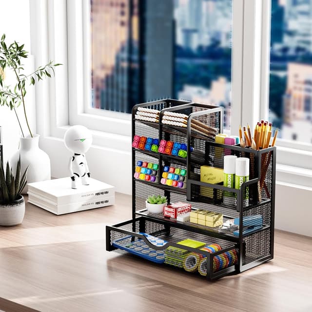 Thumbnail 5 de Marbrasse Netz Schreibtisch-Organizer 🗂