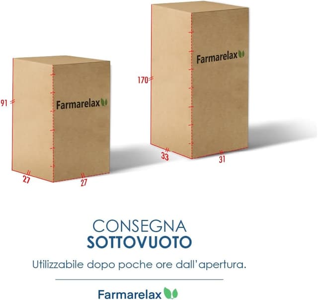 Detalle 2 de Farmarelax Easyvan materasso singolo 80x190 pieghevole ortopedico 10 cm per brandine