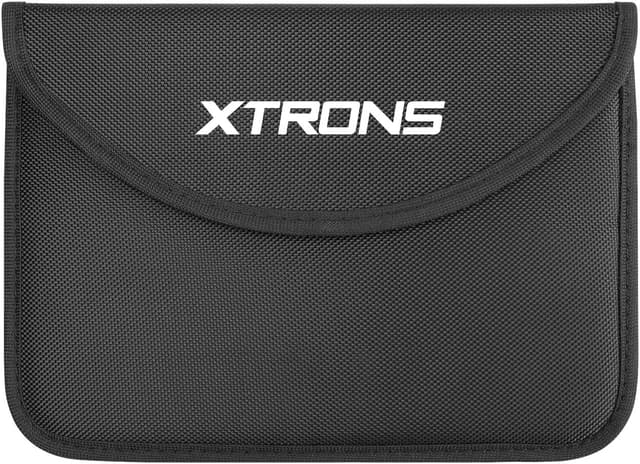 Detalle de XTRONS Large Faraday Pouch (Car Keys/Phones) – RFID signal blocking key bag with hook, waterproof carbon fibre, black