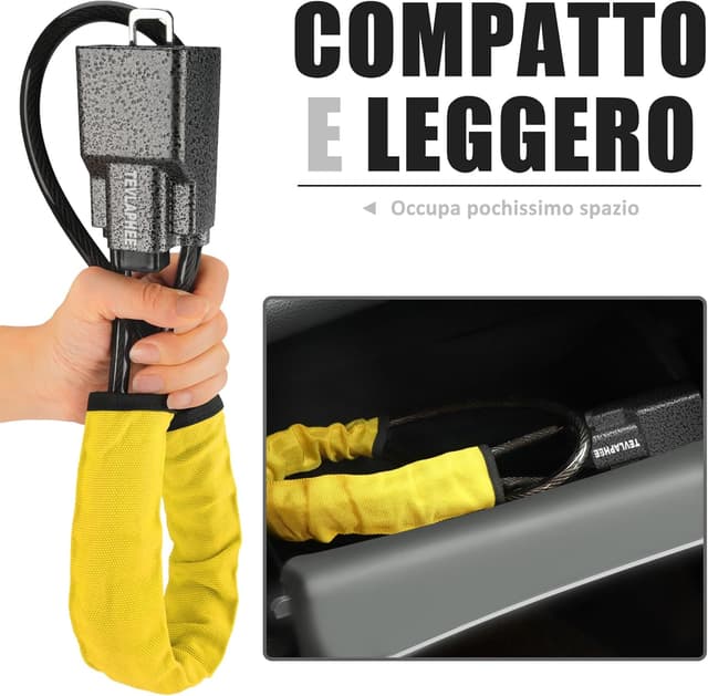 Thumbnail 4 de Tevlaphee Blocca sterzo universale, 3 chiavi