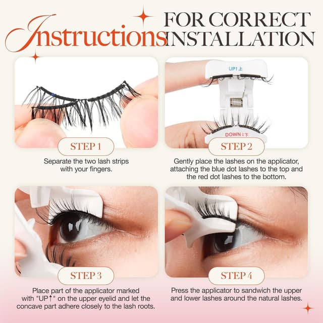 Detalle 2 de LASHVIEW Aurora Magnetic Eyelashes (Reusable Soft Magnetic Lashes Kit, No-Glue) A02