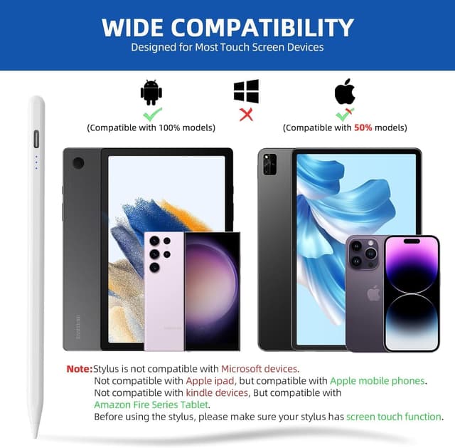 Detalle 2 de TQQ Lápiz para Tablet Android ✏️ Alta Precisión y Sensibilidad