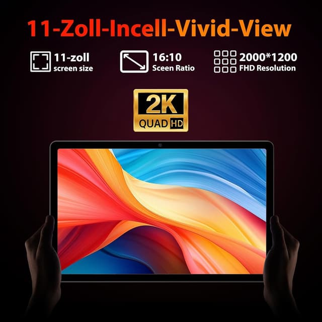 Detalle de MAXLEGEN Tablet 11 Zoll (2K FHD, 36GB RAM, 256GB/1TB microSD, 4G LTE Dual SIM) mit Android 15