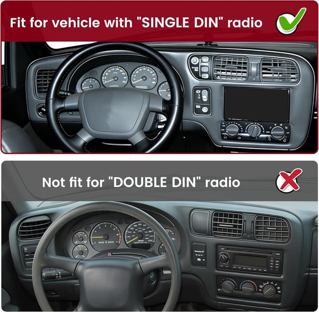 Detalle de HECASA Dash Trim Bezel Cover for 1998-2002 Chevy S10/Blazer & GMC Jimmy (Single Din)