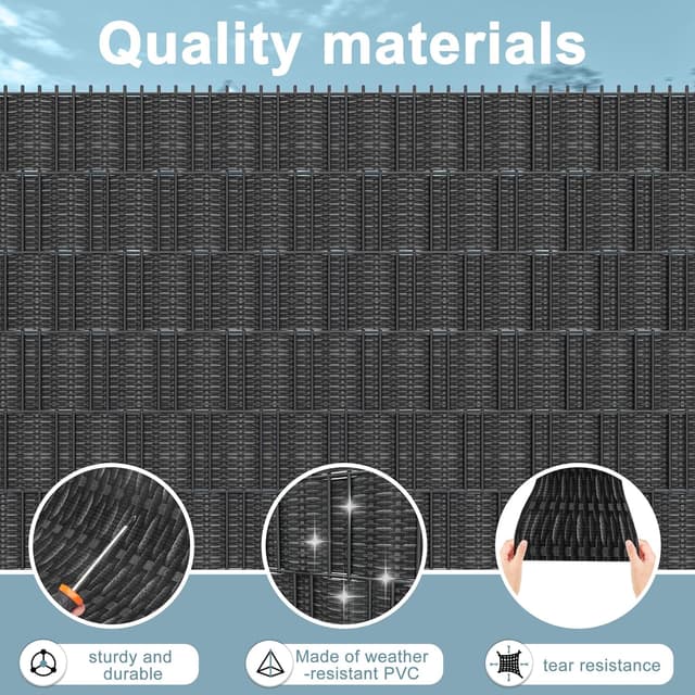 Detalle 2 de HENGMEI Sichtschutzstreifen 19 cm, 70 m