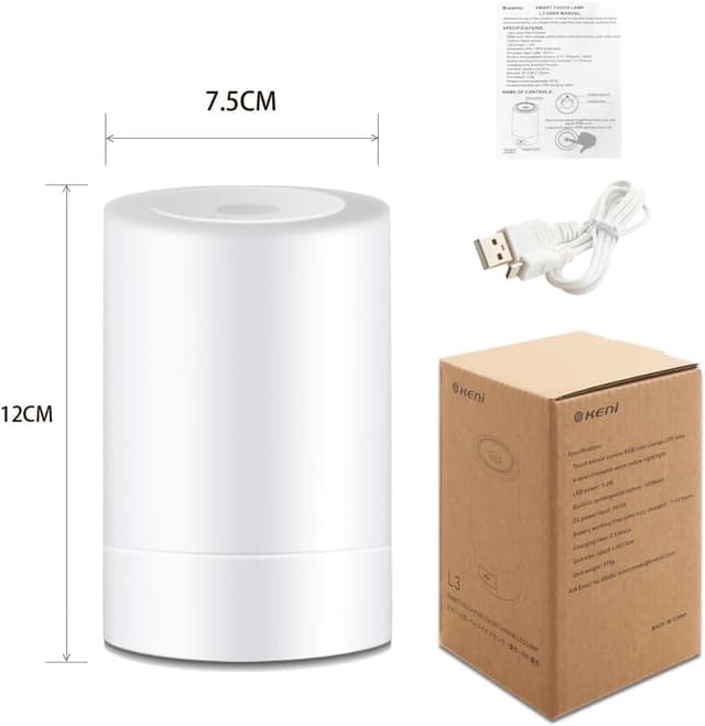 Thumbnail 6 de G Keni 2er-Set LED-Nachttischlampe, dimmbar