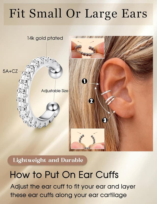 Detalle de FIOROYAL ear cuff sans trou 8 pièces