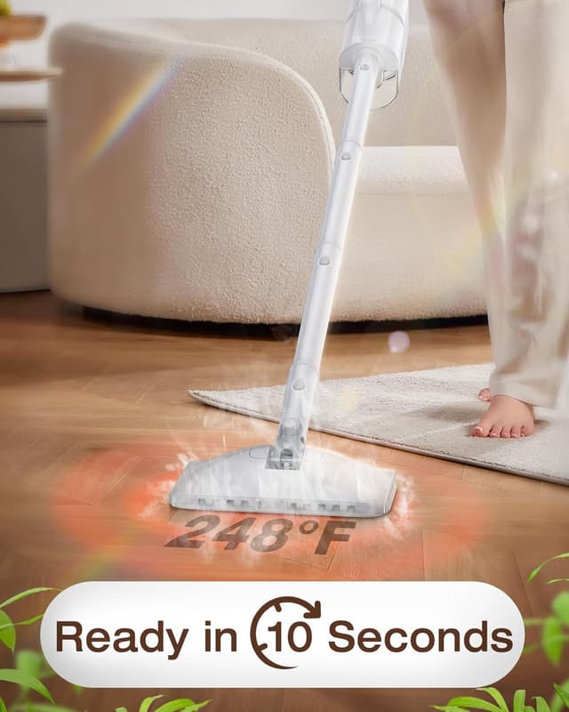 Detalle de LABIGO 10-in-1 steam mop 10-second heat-up