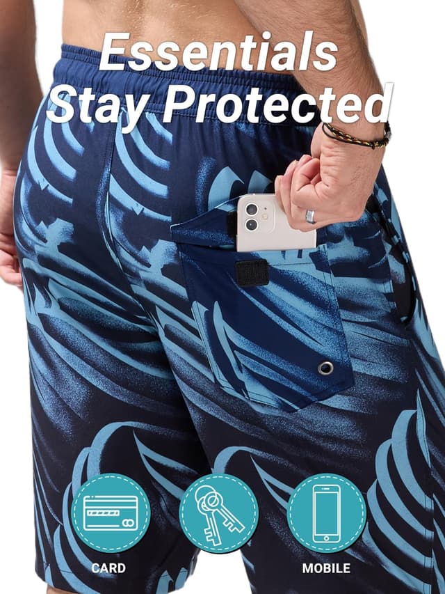 Detalle 2 de Arcweg pantaloncini da uomo da nuoto e spiaggia con asciugatura rapida e multi-tasche