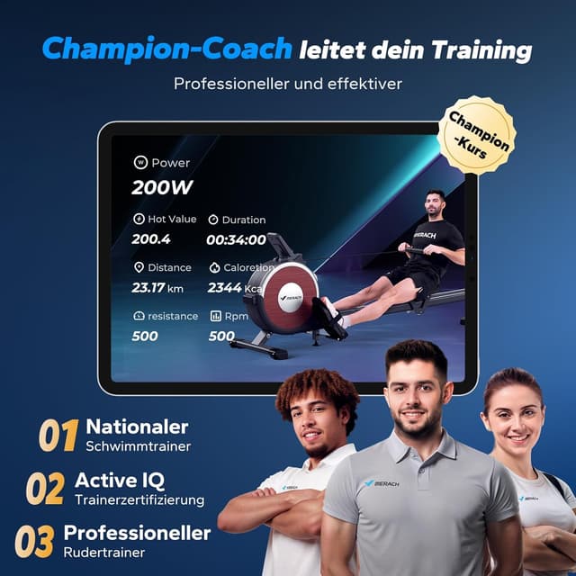 Thumbnail 4 de MERACH Rudergerät 16 Stufen – leises Magnetgerät 🚣