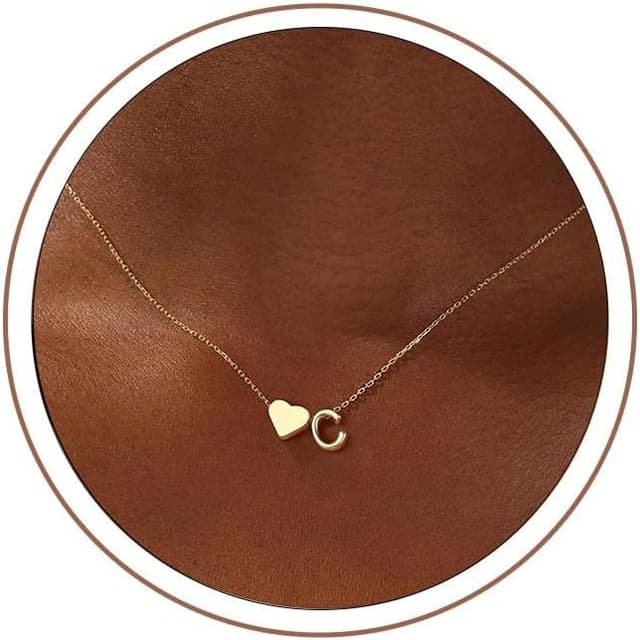 Detalle de Turandoss Heart Initial Necklace 16"