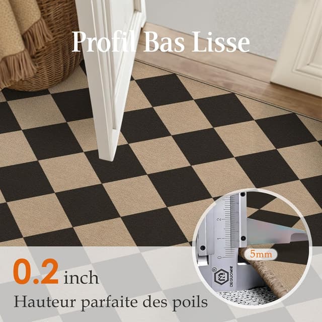 Thumbnail 6 de Tapis d’extérieur PureCozy Easy Jute 200 x 300 cm antidérapant, lavable, aspect jute marron et noir